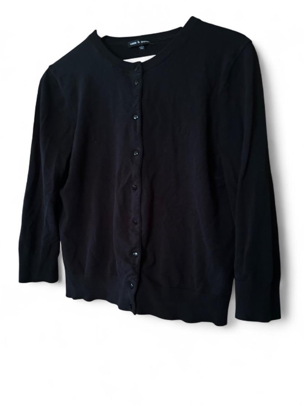 Black Button-Front Women’s Cardigan Sweater